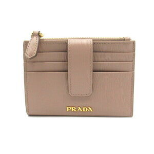 Prada card Wallet leather beige